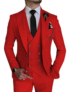 Traje de Hombre Slim Fit Tallas Grandes, Conjunto de 3 Piezas, Blazer de Moda, Cuello de Solapa, para Boda, Formal, Fiesta de Graduación, <span class=keywords><strong>Terno</strong></span> Masculino - Product Image 4