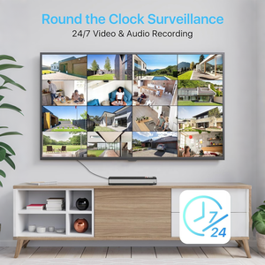 Système de caméra de sécurité IP66 étanche avec 8 caméras PoE 4K 8MP, détection humaine IA, vision nocturne couleur, NVR 4K 16 canaux et disque dur 4 To - Product Image 4