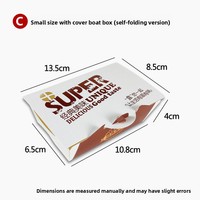 Boîte à emporter rectangulaire jetable personnalisable avec couvercle pour Takoyaki, poulet frit, frites, nuggets de poulet, escalopes