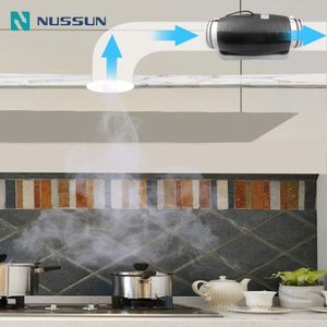 Ventilateur d'évacuation en ligne à flux mixte silencieux pour bureau, <span class=keywords><strong>double</strong></span> <span class=keywords><strong>isolation</strong></span> phonique, boîtier en plastique de haute qualité, OEM/ODM - Product Image 5