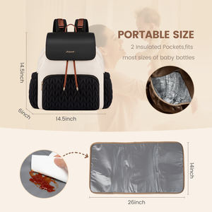 LOVEVOOK Nouveaux sacs à <span class=keywords><strong>langer</strong></span> élégants et petits avec matelas à <span class=keywords><strong>langer</strong></span>, sacs à dos imperméables matelassés pour maman pour les sorties - Product Image 4