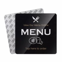 Autocollant NFC en acrylique adhésif étanche de 10 cm, carte NFC programmable, étiquette NFC pour menu de restaurant, personnalisable OEM ODM