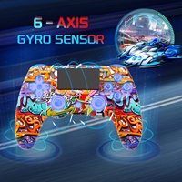 Kontroler Game Ergonomis Nirkabel RGB 6-Axis Gyro Getaran Ganda Sensor Gerak untuk PC Baterai 600mAh Grosir Dukungan Kustom