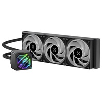 Refroidisseur liquide pour ordinateur, nouveau modèle noir, CPU 360 mm, refroidisseur d'eau AIO, PWM ARGB AM4 AM5 LGA1700, trois ventilateurs, refroidissement par eau pour PC