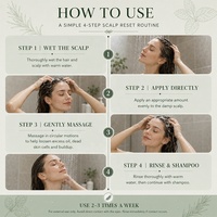 HALORINNA Rosemary Mint Scalp Scrub 100g Pembersih Kulit Kepala Eksfoliasi untuk Rambut Berminyak OEM ODM Label Pribadi Perawatan Rambut