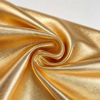 Tissu en similicuir PU brillant doré, cuir synthétique durable pour la fabrication de sacs et de chaussures