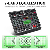Console de mixage audio portable professionnelle XTUGA LXT6 6 canaux OTG pour diffusion en direct mobile, vidéo domestique et éclairage professionnel