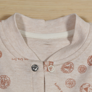 Mono de punto 100% de algodón personalizado para bebés, monos informales de otoño con cierre de botón a presión, ropa de bebé ODM - Product Image 3