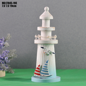 HOYE Mô Hình Hải Đăng Bằng Gỗ Thủ Công Hàng Thủ Công Trang Trí Nhà Cửa - Product Image 1