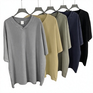 Hot Sale <b>V</b> <b>Neck</b> Regular <b>T</b>-<b>shirt</b> Men's 100% Cotton Custom logo Printing High Quality <b>Oversized</b> Formal Blank Plain <b>T</b>-<b>shirt</b> quickly - Product Image 2