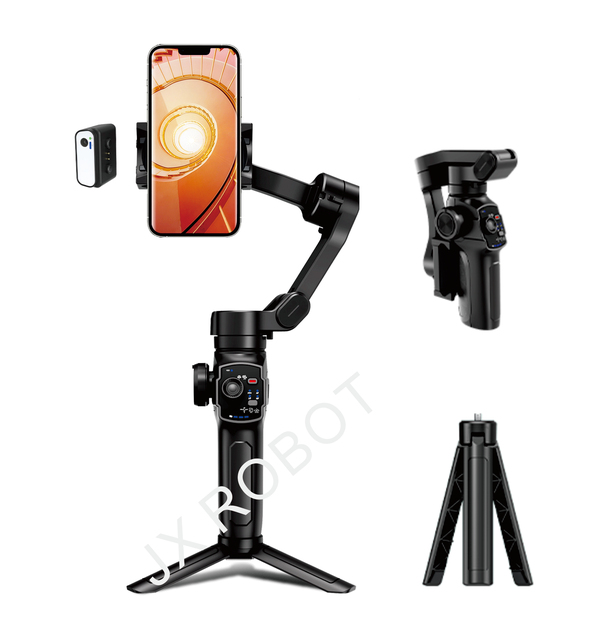 Wholesales L9 Handheld Anti Shake Phone Gimbal Stabilizer with Fill Light 360 Ai Auto Face Tracking VLOG Selfie Tripod