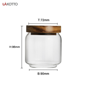 Frascos de Vidrio de Borosilicato de Alta Calidad para Almacenamiento de Alimentos, Frascos Cuadrados y Redondos con Tapas de Madera de Bambú, Venta al por Mayor - Product Image 2