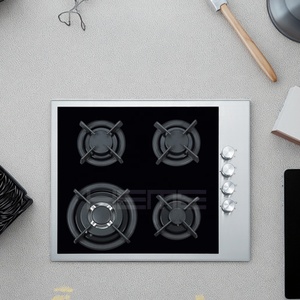 CE Certified 4-Burner Gas <b>Stove</b> with Built-In Glass for Gas Power Source for Household Use-Model PGR6041G-GCBI1 - Product Image 2