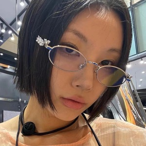 Unisex Oval Sunglasses Metal <b>Frame</b> Blue Light Protection 1.56 Ac Lens Lightweight Y2K Style - Product Image 1