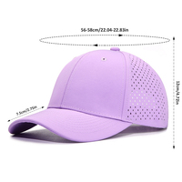 Gorra de béisbol transpirable de malla perforada con corte láser de 6 paneles al por mayor, gorra deportiva impermeable estilo camionero con look urbano