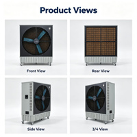 Refroidisseur d'air évaporatif mobile sur roues 40000 CMH 650W, ventilateur de refroidissement à eau portable pour la ventilation des entrepôts et des ateliers