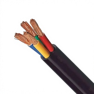 Câble souple en cuivre à 4 conducteurs, 0,75 mm², isolé en PVC, câble d'alimentation industriel rond torsadé, 600V/1100V, couleur noire - Product Image 2