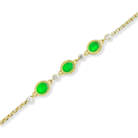 Pulsera de Jadeíta Birmana Natural de Grado A, Pulsera Redonda de Jadeíta, Pulsera de Jadeíta para Mujer, Regalo (Certificado por NGTC)