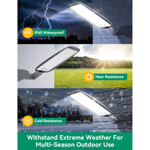 Aigostar 200W ha condotto la luce stradale 6500K bianco freddo 17400lm luce esterna IP65 impermeabile impatto protezione in lega di alluminio corpo lampada - Product Image 2
