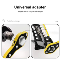 Clé à cliquet pour cric de voiture, clé à molette pour cric ciseaux, clé à écrous de roue de garage, clé à cliquet ergonomique, outil de réparation automobile