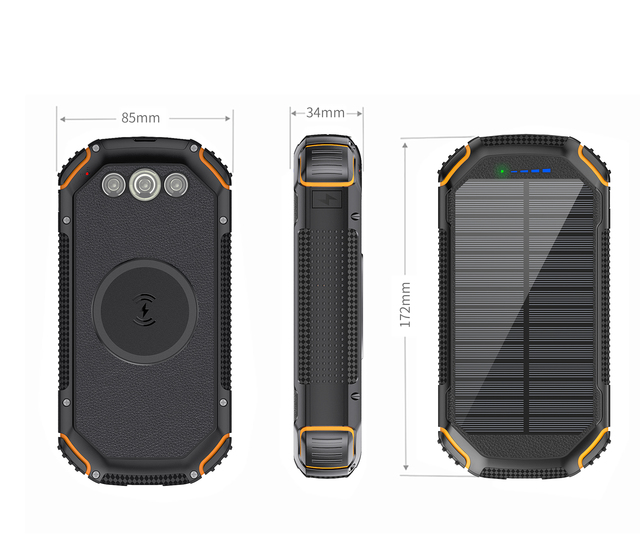 Quick Charge Solar Power Bank 30000mAh Waterproof Multiport Strong Light Compact Outdoor Charger