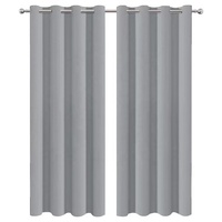 Rideaux occultants noirs Protection de la vie privée isolée thermique solide moderne 2 panneaux de rideaux pour la décoration textile à la maison