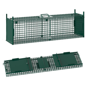 Piège à haute sensibilité personnalisé OEM avec double porte, cage verte pour la <span class=keywords><strong>capture</strong></span> et le sauvetage des animaux sauvages et des souris de campagne - Product Image 1