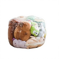 Canapé de rangement pour poupées en plastique transparent non gonflable