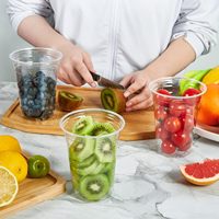 Gobelets en plastique PET jetables personnalisés avec logo, transparents, écologiques, 12 oz, 95 mm, pour matcha latte, café glacé à emporter - Acheter des gobelets en plastique