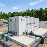 Équipement de traitement des eaux usées industrielles intégré en conteneur MBR, station de traitement à membrane à pression externe