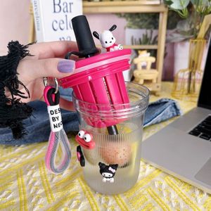 Stylish Women's Water Bottle With Straw Tea Water Separation Portable Student Office Cup <b>PC</b> Material - Product Image 2