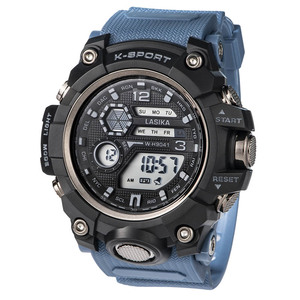 Reloj Deportivo Digital LASIKA W-H9041 de Alta Calidad, Económico, Resistente al Agua 30m, con Alarma, Caja Cuadrada y Correa de Plástico - Product Image 4