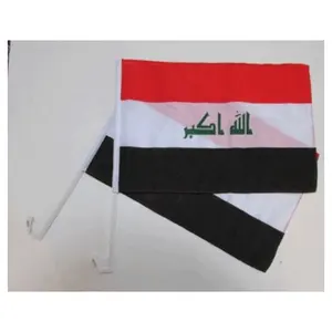 12x18 Inch Iraq Car Flag Car Vehicle Polyester Quality Double Sided Flag Banner