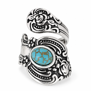 Anello Vintage a Forma di Rosa, Anello di Tendenza per Donne, Accessorio Creativo per Dito in Stile Retrò - Product Image 1