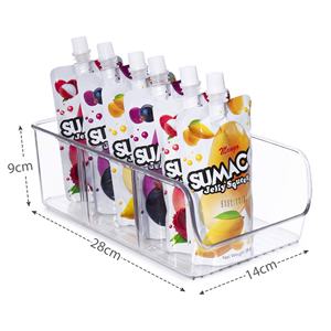 4-Piece Plastic PET Pantry Storage <b>Bins</b> <b>Rectangle</b> Shape Dividers Injection Technics for Snacks Seasoning Pouches Organization - Product Image 6