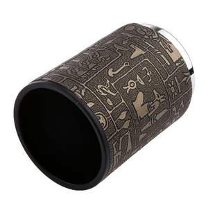 Ecran droit égyptien pour femmes motif cuir offre transfrontalière discothèque KTV Bar boîtes de rangement décoratives haut en argent - Product Image 2