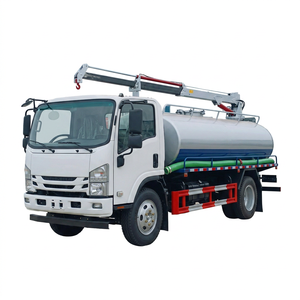 Isuzu ELF 700P 4×2 RHD export chassis sewage & fecal <b>suction</b> truck with 10000L tank and Italian JUROP vacuum <b>pump</b>. - Product Image 1