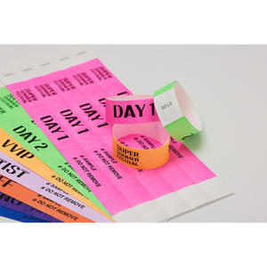 สายรัดข้อมือ [AnyWristband] พร้อมบริการปรับแต่งด้วยหมึกสีดำและพิมพ์โลโก้ สายรัดข้อมือ TYVEK สีพื้น ขนาด 25 มม. (1 นิ้ว) สำหรับงานอีเว้นท์เพื่อการควบคุมการเข้าออก - Product Image 1