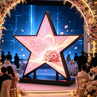 Panneau d'affichage LED créatif en forme d'étoile pleine couleur pour intérieur, écran publicitaire numérique en forme de pentagone à cinq branches pour hôtels et mariages