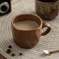 Mug en céramique rustique fait main, glaçure réactive multicolore, tasse à café pour restaurant, vente en gros