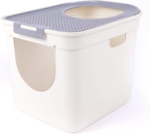Large Space Cat <strong>Litter</strong> <strong>Box</strong> Two Doors Semi-closed Odor Resistant Cat Toilet Cat <strong>Accessory</strong> - Product Image 2
