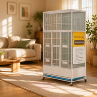 Nouvelle Cage d'élevage en Métal Grande Taille pour Perroquets et Pigeons, Compatible Canaris, Design Durable et Écologique