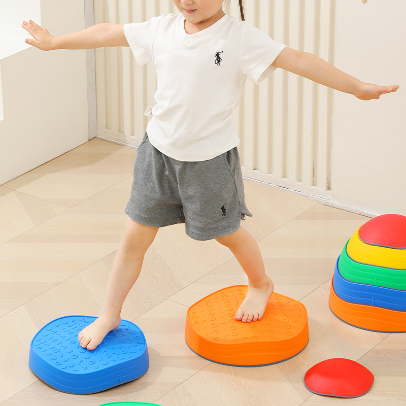 # Kids Sensory Balance Stepping Stones – Wave River Stone Balance Training Toys for Sensory Integration & Coordination - View 2