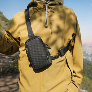 Sac de poitrine bandoulière pour sports de plein air, en nylon tendance, durable, avec fermeture éclair, imperméable, pour voyage, randonnée, course à pied, homme, polyester - Product Image 3
