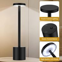 Lampe de Table LED Créative Sans Fil, Lampes de Bureau Rechargeables Portables pour Restaurant, Dîner Romantique de Luxe Moderne, Lampe de Bureau