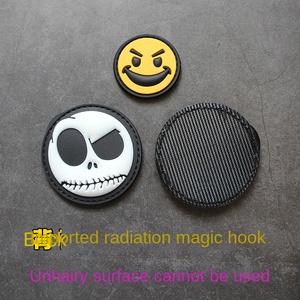 Patchs de bras lumineux en caoutchouc 3D épaissi, motifs Clown, Crâne, Jack, Visage souriant maléfique, pour le moral du groupe - Product Image 2