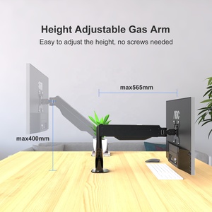 MD8 17 "-32" 10kg <span class=keywords><strong>Bras</strong></span> de moniteur simple à ressort à gaz économique <span class=keywords><strong>Support</strong></span> de bureau <span class=keywords><strong>Support</strong></span> d'écran de moniteur noir <span class=keywords><strong>Support</strong></span> pour <span class=keywords><strong>ordinateur</strong></span> <span class=keywords><strong>Support</strong></span> VESA - Product Image 5