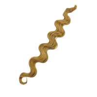 Extensions de cheveux synthétiques ondulés (Body Wave) brun gingembre, fibres douces haute température, 26/30 pouces