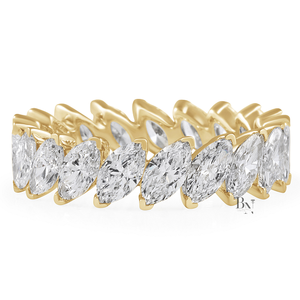 Élégante bague de mariage en diamant de laboratoire, 3.00 carats au total, 0.15 carat par pierre, 5.2 mm de large, or 14 carats, bijoux fins - Product Image 3
