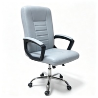 Chaise de bureau pivotante en cuir PU de luxe pour cadres, chaise de bureau confortable en cuir pour patron, PDG